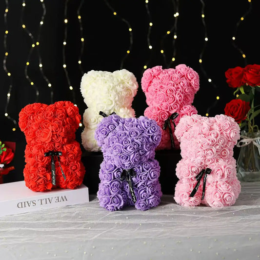 25cm Teddy Rose Bear with Gift Box