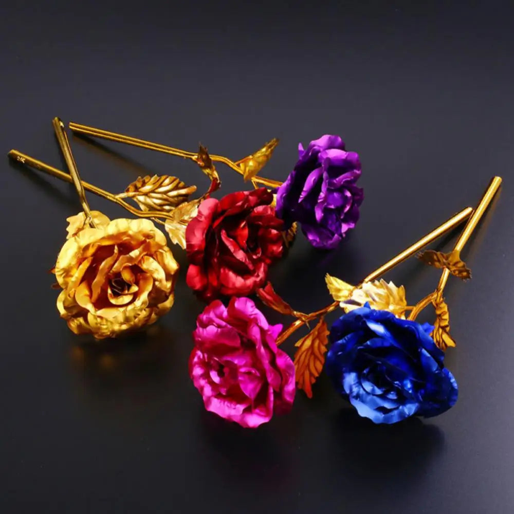 24K Gold Dipped Eternal Rose Gift with Stand
