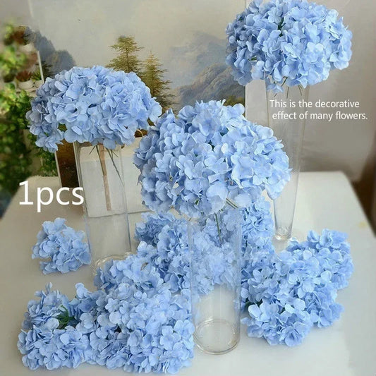 Luxury Silk Hydrangea Stem – Blue Artificial Flower
