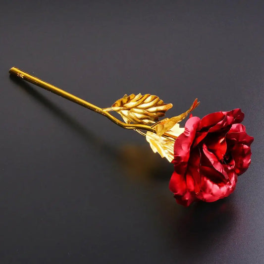 24K Gold Dipped Eternal Rose Gift with Stand
