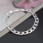 925 Sterling Silver Sideways Chain Bracelet