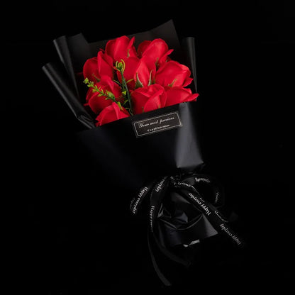 9-Head Soap Rose Bouquet Gift Arrangement