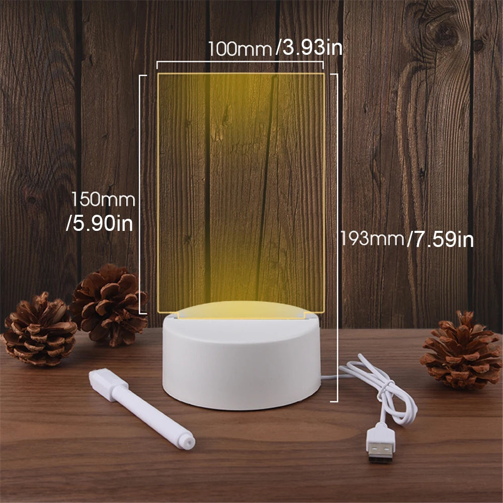 Personalized Love Glow Lamp Transparent Luminous LED Board