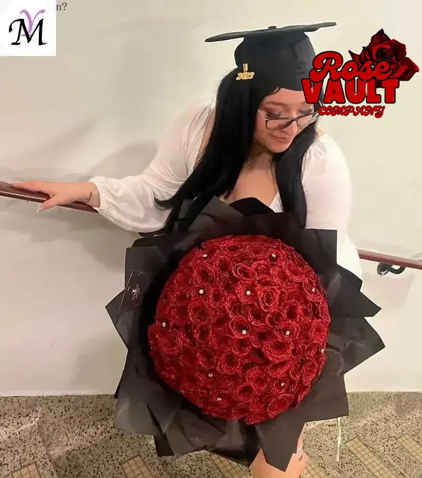 Glitter Rose Bouquet Heads – 7cm Artificial Flowers (10 Pack)