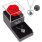 Eternal Flower Zircon Heart Necklace Gift Box