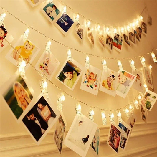 LED Photo Clip Fairy String Lights Garland