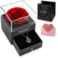 Eternal Flower Zircon Heart Necklace Gift Box