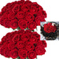 Velvet Real-Touch Roses – 50pc Bouquet Set