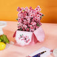 Pink Cherry Blossom Pop-Up Card Bouquet