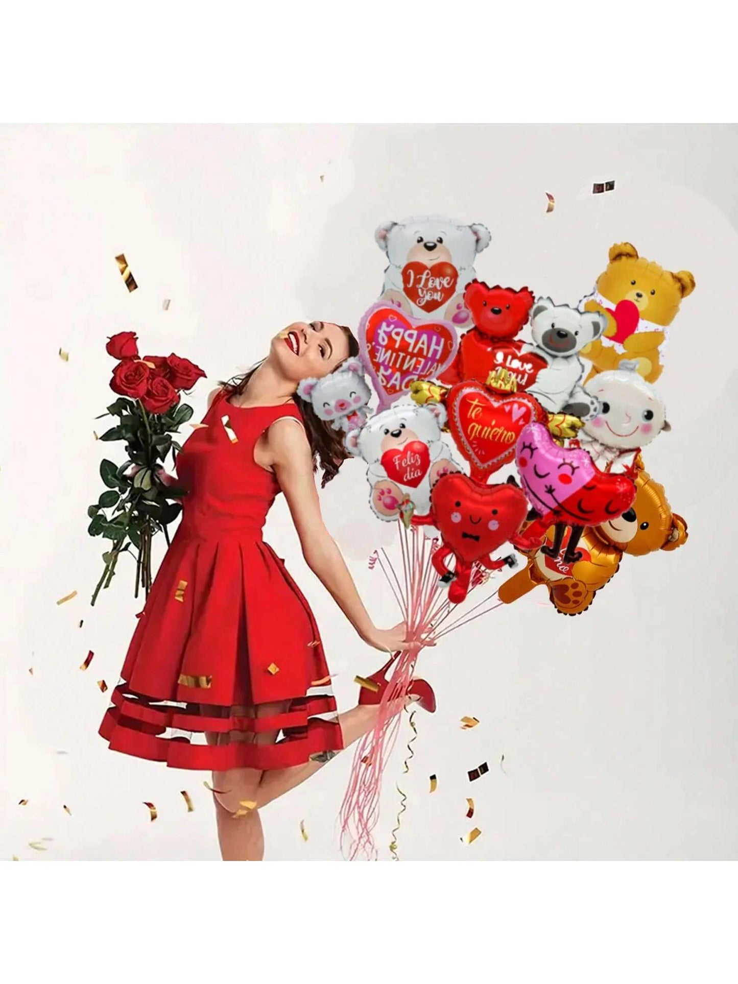 10pcs Valentine's Day Mini Balloon Love Bear Mini Balloon Valentine's Day Wedding Engagement Birthday Party Decoration