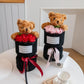 Rose Bouquet with Bear – Artificial Flower Gift